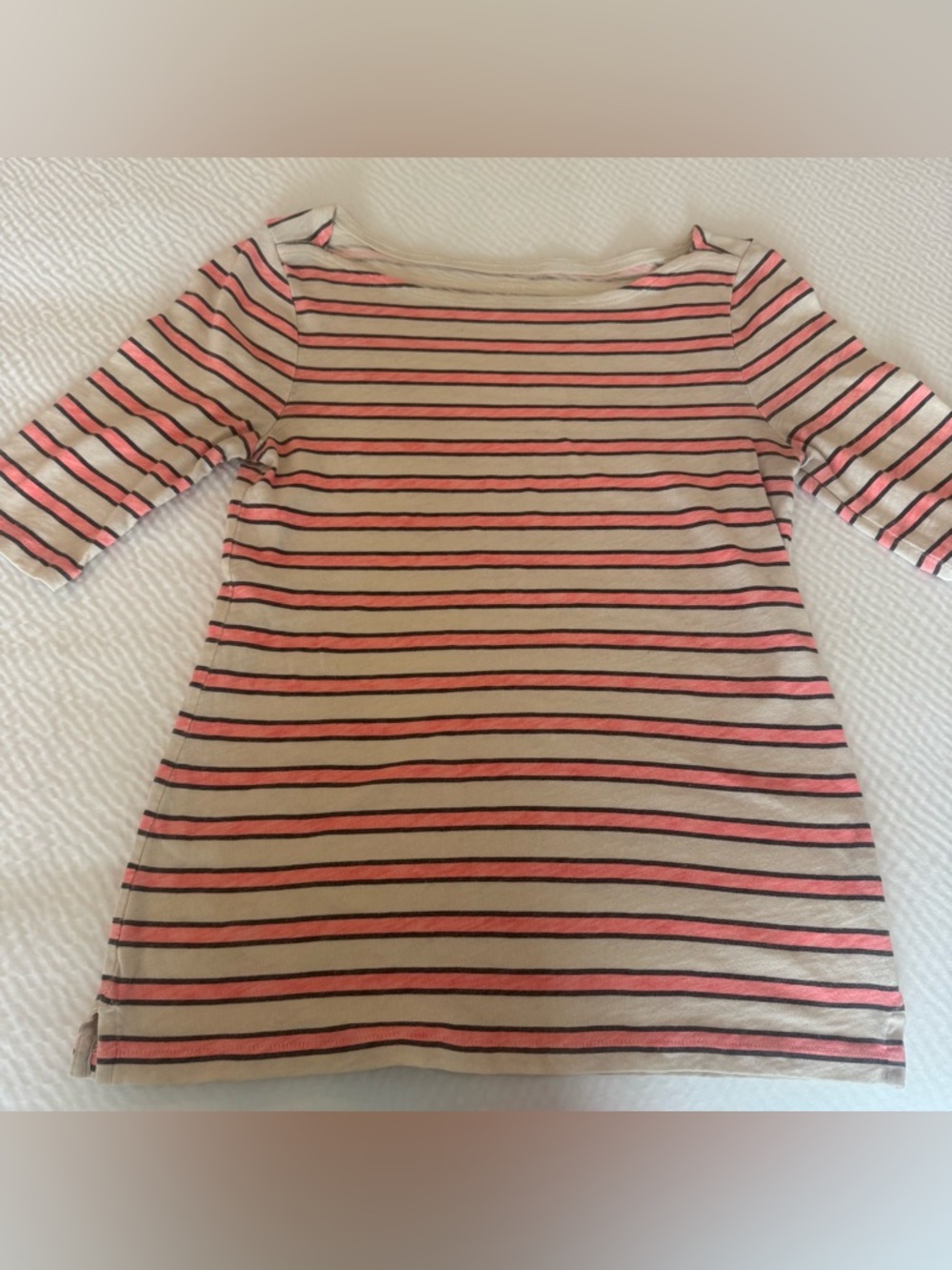 J.Crew Striped Painter Tee | Size Small | 3/4 Sleeve Boatneck